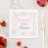Hoppin’ Into Three Birthday Napkins – Bunny 3rd Bi Servet (Insitu)