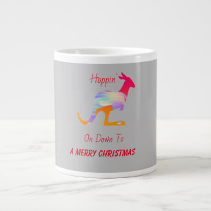 Hoppin 'on down naar een vrolijke kerst kangoeroe grote koffiekop
