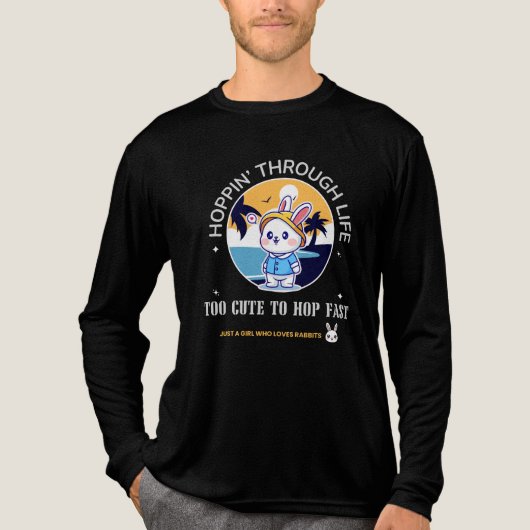Hoppin’ Through Life Tri-Blend Shirt (Voorkant volledig)