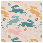 Hopping Bunny Pattern Stof (Close Up)