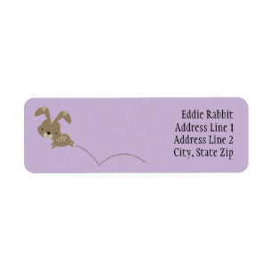 Hopping Bunny Rabbit Custom Return Address Labels