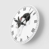 Hopping Bunny Rabbit Wall Clock Ronde Klok (Hoek)