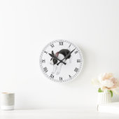 Hopping Bunny Rabbit Wall Clock Ronde Klok (Huis)