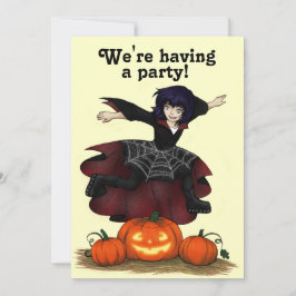 Hopping Hazel Halloween Party Invitation Kaart