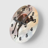 Hopping Kangaroo Clock Ronde Klok (Hoek)