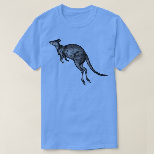 Hopping Kangaroo Print T-shirt (Design voorkant)