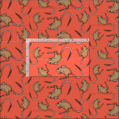 Hopping mouse oranje bruine stof (Delen)