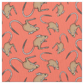 Hopping mouse oranje bruine stof (Close Up)