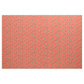 Hopping mouse oranje bruine stof (Fat Quarter)