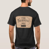 Hopping Pig Mannen Black T-Shirt (Achterkant)