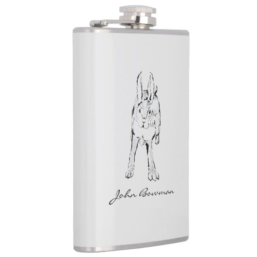 Hopping Wild Rabbit / Persoonlijke naam Heupfles (Rechts)