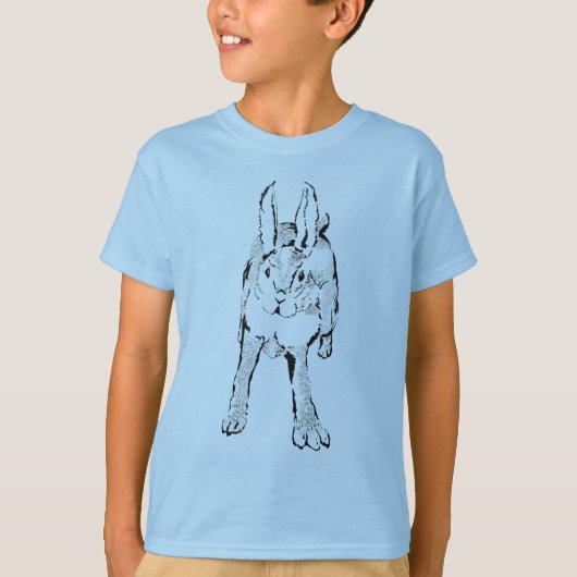 Hopping Wild Rabbit T-shirt (Voorkant)