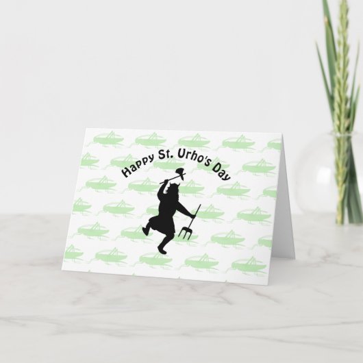 Hoppin'Happy St. Urho's Day Card Kaart (Voorkant)