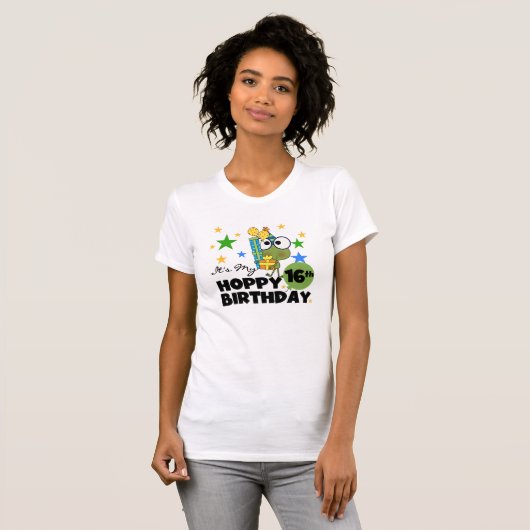 Hoppy 16de Verjaardag van Froggie T-shirt (Voorkant volledig)