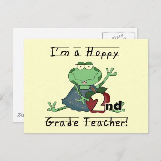 Hoppy 2e graad leraar overhemden en cadeaus briefkaart (Voorkant / Achterkant)