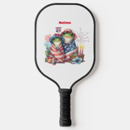 "Hoppy" 4 juli Onafhankelijkheidsdag Kikkerontwerp Pickleball Paddle