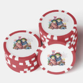 "Hoppy" 4 juli Onafhankelijkheidsdag Kikkerontwerp Poker Chips (Opstapeling)