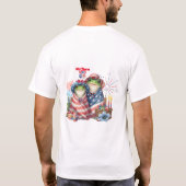 "Hoppy" 4 juli Onafhankelijkheidsdag Kikkerontwerp T-shirt (Achterkant)