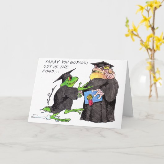 Hoppy Afstuderen Kaart (Gele Bloem)