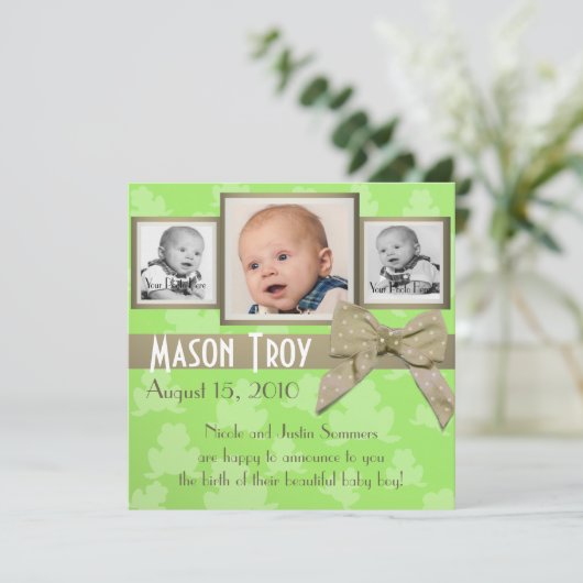 Hoppy Baby Fotoaankondiging Aankondiging (Staand voorkant)