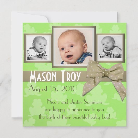 Hoppy Baby Fotoaankondiging Aankondiging (Voorkant)