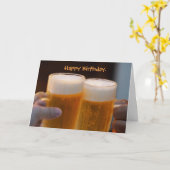 Hoppy Beerthday Beer Verjaardag Kaart (Gele Bloem)