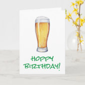 Hoppy Birthday Beer Kaart (Gele Bloem)