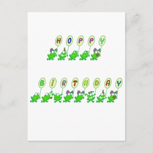 HOPPY BIRTHDAY BRIEFKAART (Voorkant)