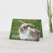 Hoppy Birthday Bunny Kaart (Voorkant)