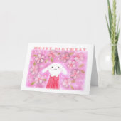 Hoppy Birthday Cute Bunny Rabbit  zoet Kaart (Voorkant)