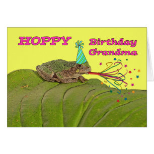 Hoppy Birthday for Grandma Party Frog met Pet