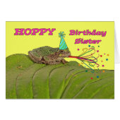 Hoppy Birthday for Sister, Frog Birthday Party (Voorkant Horizontaal)