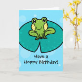Hoppy Birthday frog birthday card Kaart (Gele Bloem)