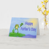 Hoppy Birthday Frog Kaart (Gele Bloem)