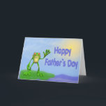 Hoppy Birthday Frog Kaart<br><div class="desc">Happy Birthday kikker,  Anita Lee Frog Tube, </div>