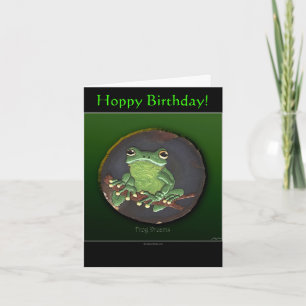 HOPPY BIRTHDAY Frog Note Kaart
