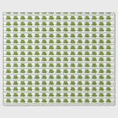 Hoppy Birthday Frog-rapppapier Cadeaupapier (Vlak)