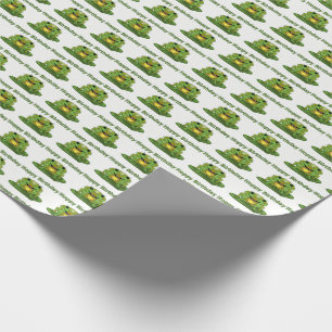 Hoppy Birthday Frog-rapppapier Cadeaupapier