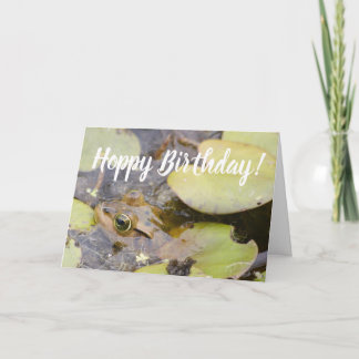 Hoppy Birthday Funny Frog Kaart