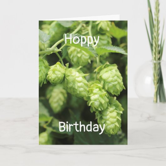 Hoppy Birthday-groet: wilde hop Kaart (Voorkant)