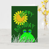 Hoppy Birthday Kaart (Gele Bloem)