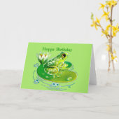 Hoppy Birthday Kaart (leeg) (Gele Bloem)