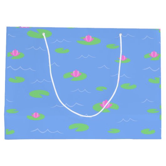 Hoppy Birthday Schattige Frog Funny Text Gift Bag Groot Cadeauzakje (Achterkant)