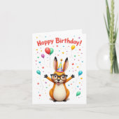 Hoppy Birthday! Schattigee Kangoeroe Verjaardag Ka Kaart (Voorkant)