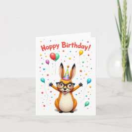Hoppy Birthday! Schattigee Kangoeroe Verjaardag Ka Kaart