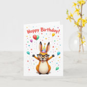 Hoppy Birthday! Schattigee Kangoeroe Verjaardag Ka Kaart (Gele Bloem)