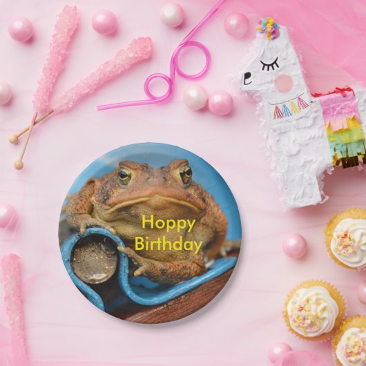 Hoppy Birthday Toad Papieren Bordje (Feest)