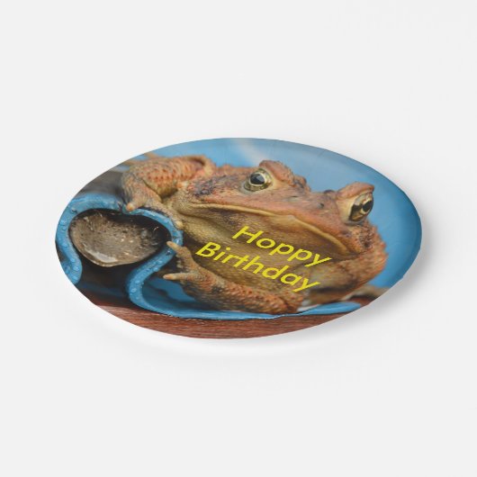 Hoppy Birthday Toad Papieren Bordje (Gekanteld)