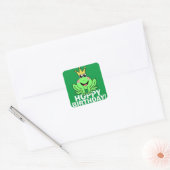 Hoppy Birthday Vierkante Sticker (Envelop)
