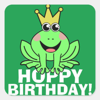 Hoppy Birthday Vierkante Sticker